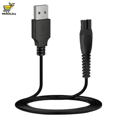 Hochwertiges 5V Ladegerät USB für Philips Rasierer mit 91cm Kabel - Schwarz