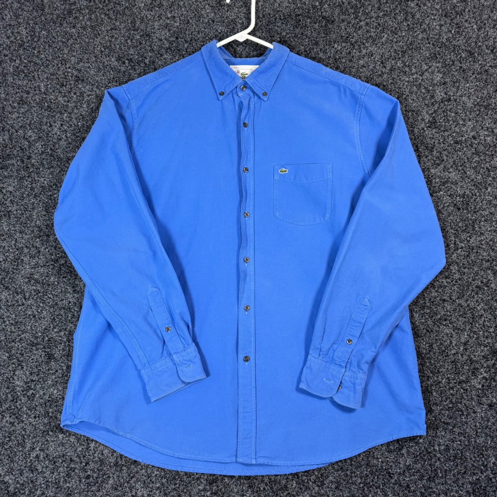 Lacoste Classic Fit Long Sleeve Button Down Shirt Men's Blue Size 44