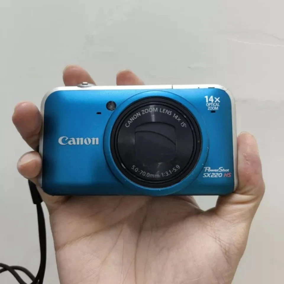 Canon PowerShot SX220 HS 12,1 MP  Digitalkamera Englische Sprache Schwarz/Blau - Bild 2 von 4