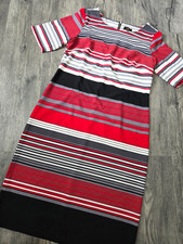 ILE New York Career Dress Women’s Sz 10 Multi Stripes Classic