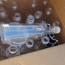 lot of 24 Clear plastic Bottles Set with Caps