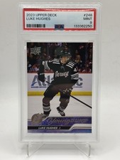 Luke Hughes 2023 Upper Deck Young Guns Rookie Card PSA MINT 9. rookie card picture