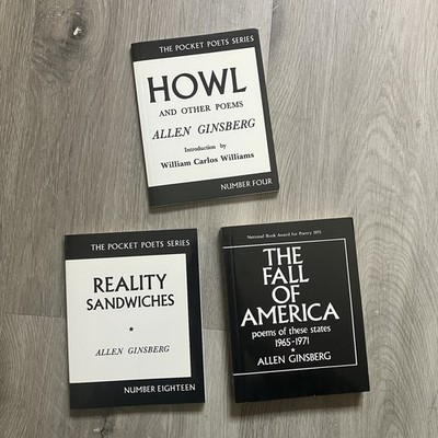 Allen Ginsberg Lot - Howl + Reality Sandwiches + Fall Of America