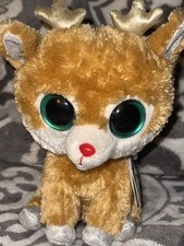 Ty Beanie Babies Beanie Boos Alpine The Deer With Blue/Purple Swing Tags.