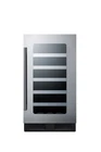 Summit CL18WC 18"W 29 Bottle Capacity - Stainless Steel