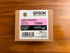 Epson Pro 3800 LIGHT MAGENTA UltraChrome K3 Ink T5806, Best before: 10/24/2019