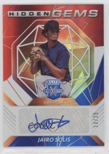 2021 Elite Extra Edition Hidden Gems Red White & Blue 13/25 Jairo Solis Auto uk2