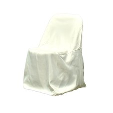 Ivory Chair Covers Banquet Folding Spandex Polyester Satin Wedding Party Event