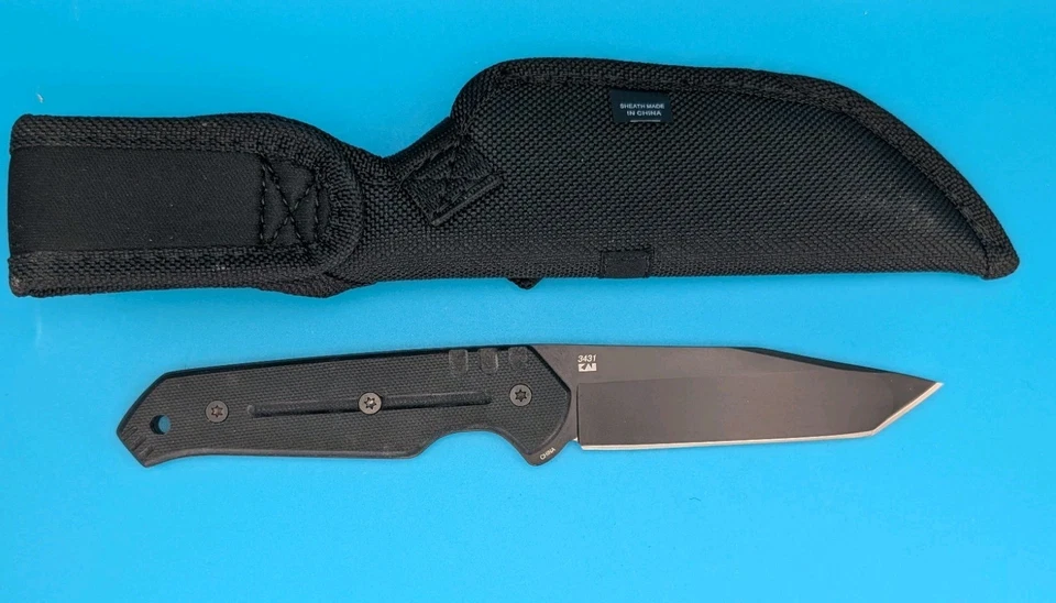 Retired Kershaw 3431 Tone Fixed Blade Knife with Nylon Belt Sheath! - Image 2 of 4