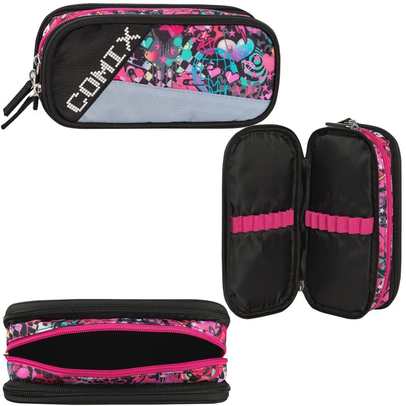 COMIX BRIGHT HEARTS GIRL ASTUCCIO 3 ZIP TRIPLE 72263GI