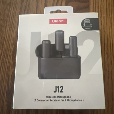 Ulanzi J12 Wireless Microphone ( 1 Connector Receiver for 2 Microphones) Black
