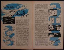 Cast Metal FISHING JIGS Lures Vintage 1957 HowTo build PLANS