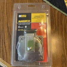 Marinco 30A 125 V 3 Wire Stainless Steel Power Inlet 303SSEL-B Easy-Lock 