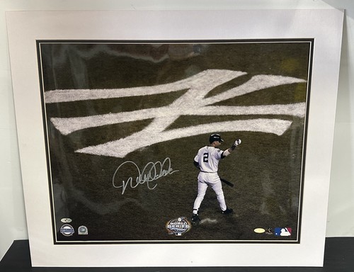 DEREK JETER SIGNED 16x20 PHOTO 2003 WORLD SERIES YANKEES - STEINER MLB COA