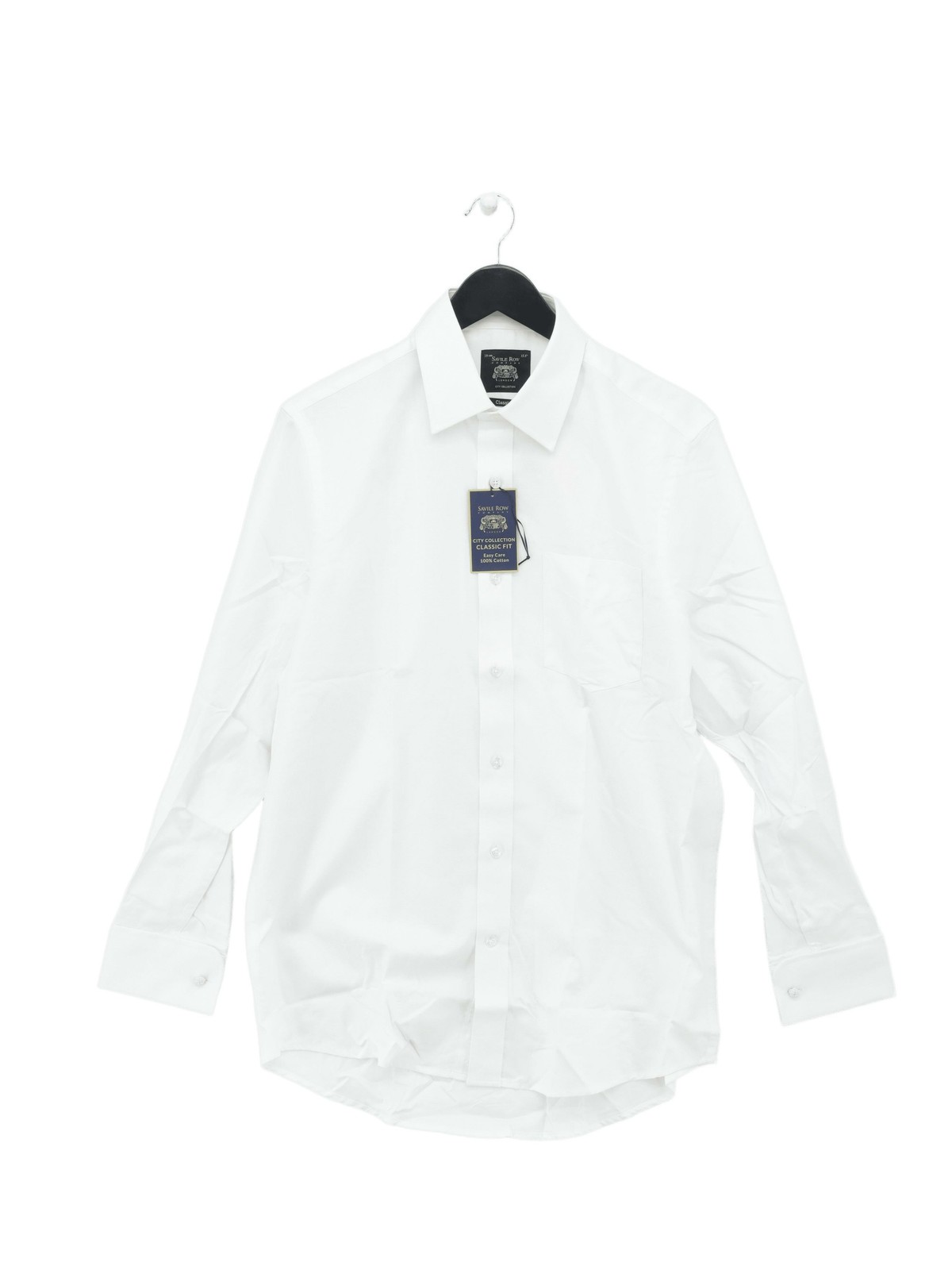 FILA Camicia da uomo Savile Row circonferenza petto: 39 in bianco 100% cotone basic