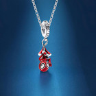 Spiderman Pendant Necklace for Women and Man,Red Adjustable Spider Jewelry Chain