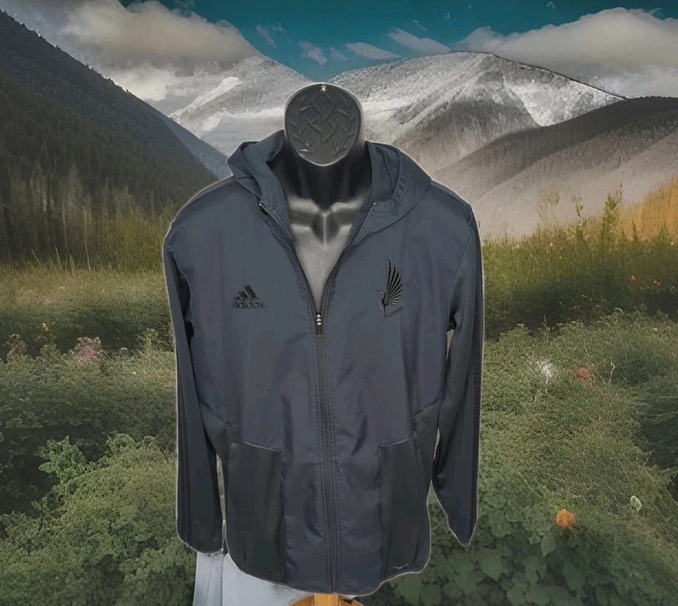 Мужская куртка с капюшоном Minnesota United FC Adidas Climawarm средний размер MNUFC футбол черная - Изображение 2 из 4