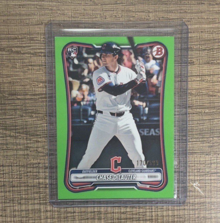 Topps 2026 Bowman Prospects Chase DeLauter RC BP-103 Neon Green /399