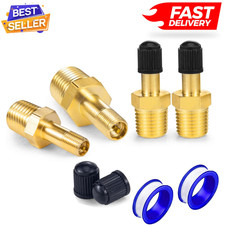 4 Pcs Brass Air Inflator Adapter 14 Npt M To Standard Schrader Valve M