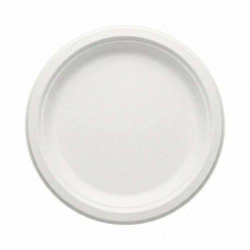 Bagasse Paper Plates White Sugarcane Disposable Party Plates 6 7 9 10 Inch