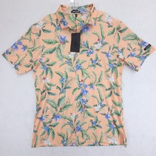 Bad Birdie Core Golf Polo Mens Larhe Spring Showers Floral NWT