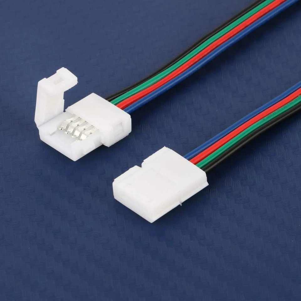 4Pin RGB Del Connettore Di Estensione Cavo per 10Mm 5050 RGB LED Light Strip, RG - Immagine 4 di 4