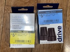 Lot Of 4 - Drive Cane Tips 7/8 Inch Heavy Duty Rubber Cane Tips 10374BK