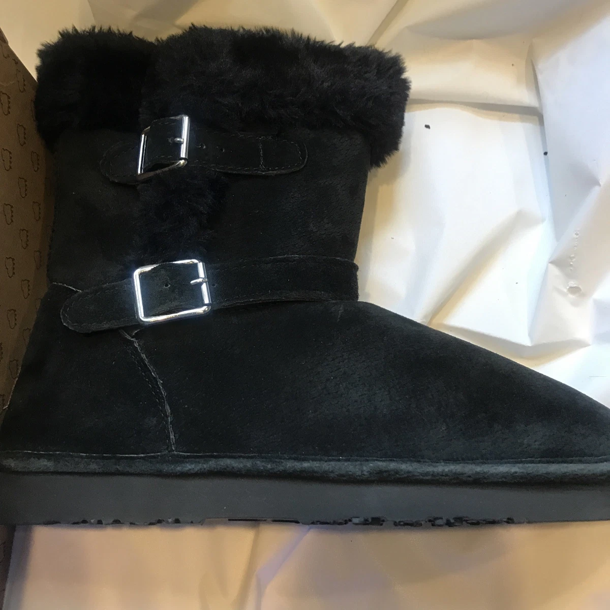 LAMO Alaska Mens Black Suede Sheepskin Blend Winter Boots CM1346 Size 9 lamo sheepskin boots products for sale | eBay main image 2