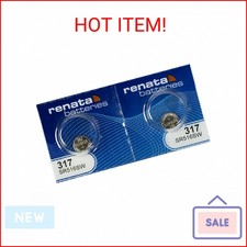 Renata 317 SR516SW Batteries - 1.55V Silver Oxide 317 Watch Battery 2 Count