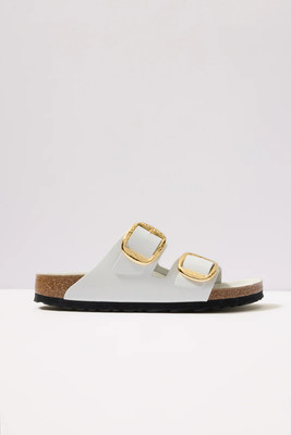 Birkenstock Arizona Hammered Big Buckle High Shine Antique White 1029520 narrow