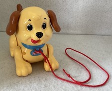 Vintage Fisher-Price Pull Along Puppy Kids Toy Dog Excellent