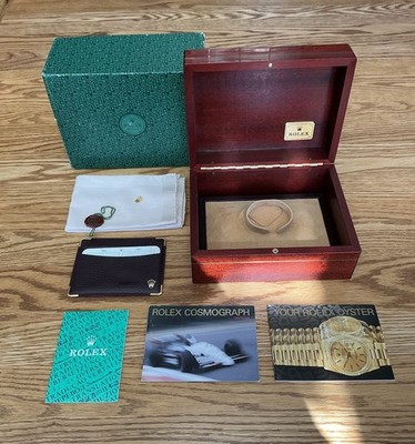 1990 ROLEX Daytona 16528 ZENITH Watch Box Set With Tag 1990 Booklets