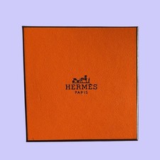 Herm s Orange Logo Box Authentic small