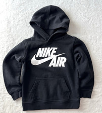 Nike Air Hooded Sweater Boys Size Small 4-5 years Pullover Hoodie Black Pocket