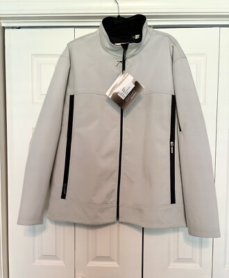 NEW North End Performance Zip Jacket Mens Size XXL Waterproof Stone White Coat