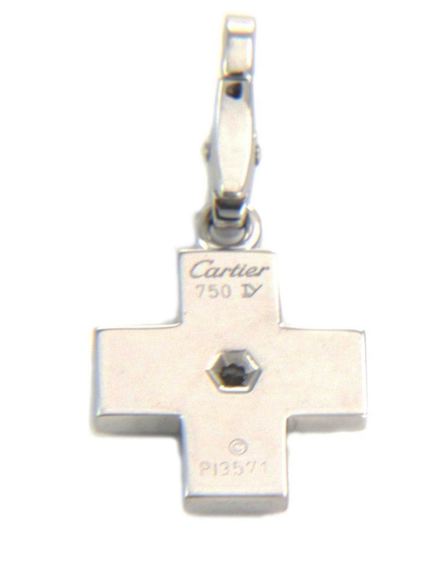 Cartier VS1 Diamond 18k White Gold Cross Charm Pendant​ | eBay