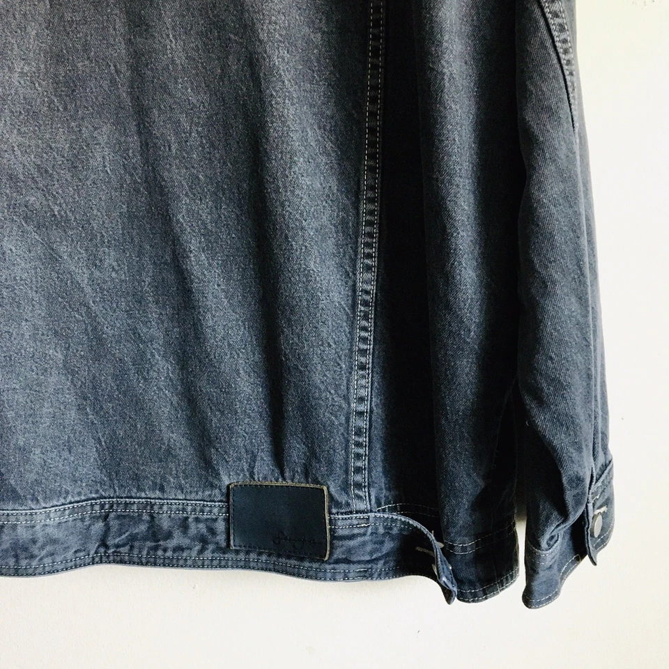 Chaqueta de camionero vintage años 90 SEAN JOHN Jean para hombre XXL negra denim manga larga Foto 4 de 4