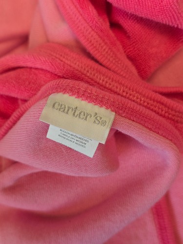Carter's Vintage Little Ladybug Pink Terry Hood Hooded Towel Blanket Baby Girl - Picture 4 of 4