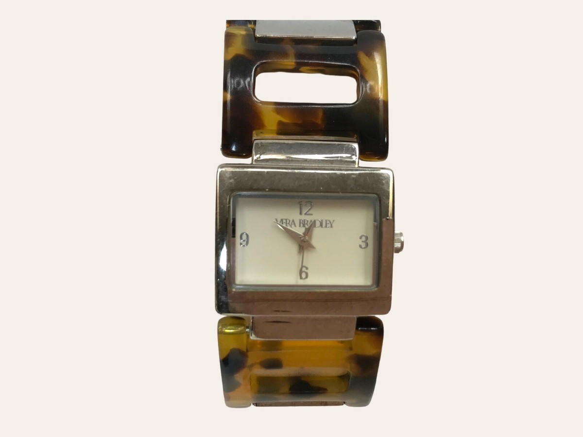 Vera Bradley Watch Tortoise Shell Band 6-1:4” Stainless 