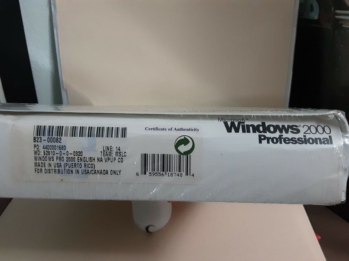 Microsoft Windows 2000 Professional Upgrade Edition _ Retail Microsoft Windows 2000 Professional Upgrade Edition _ Retail