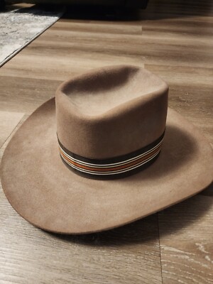 Vtg American Hat Co. Maxi Felt Pure Wool Cowboy Hat Size 6 7  display picture 2