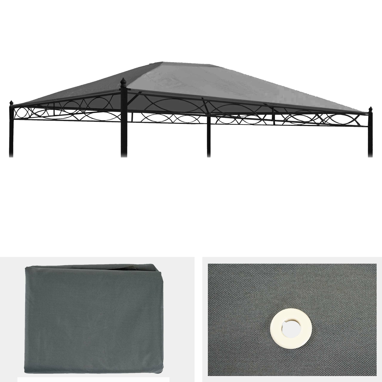 Referencia de repuesto para techo pérgola Cochepa Calpe 4x3m, gris Referencia de repuesto para techo pérgola Cochepa Calpe 4x3m, gris