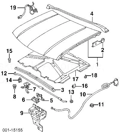 OEM 15757371 Chevy GMC Hood Latch Assembly S10 C1500 Blazer  - Image 3 of 3