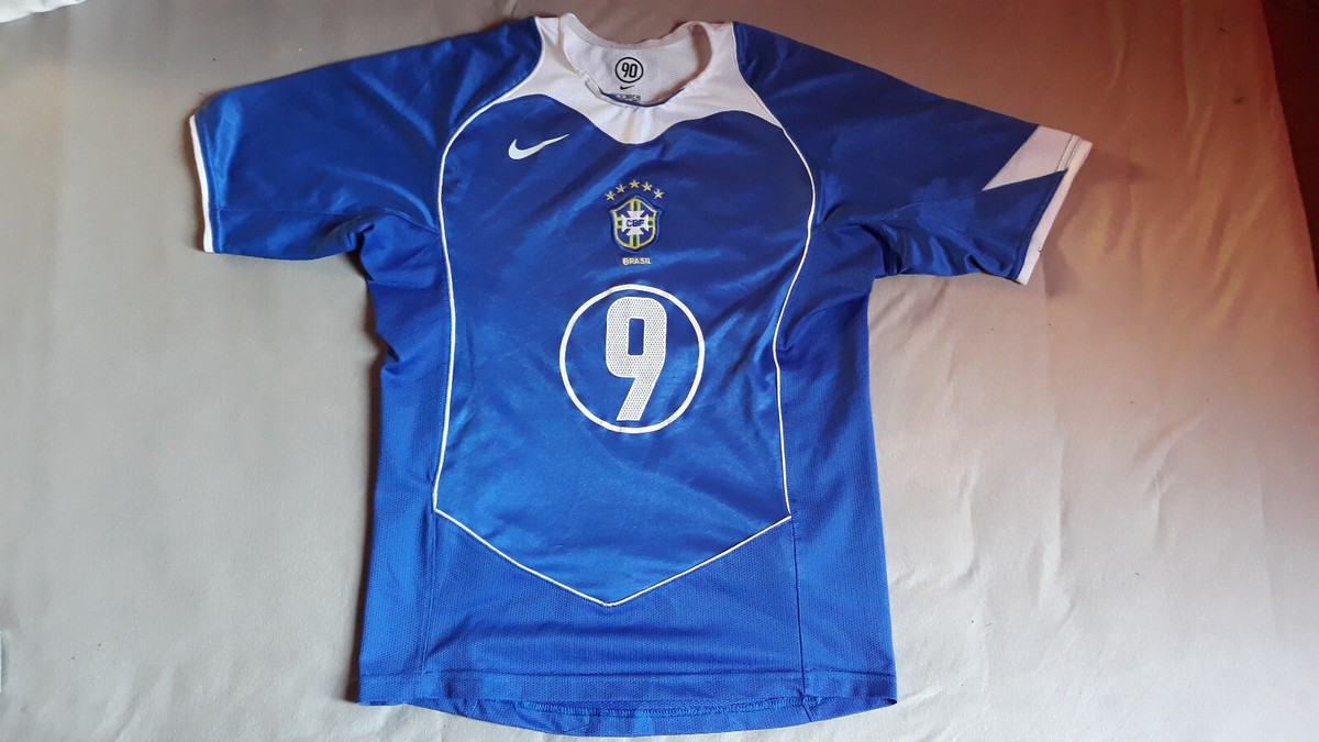 RARE NIKE BRAZIL AWAY SHIRT 2004-2006 XS ADRIANO 9 | eBay