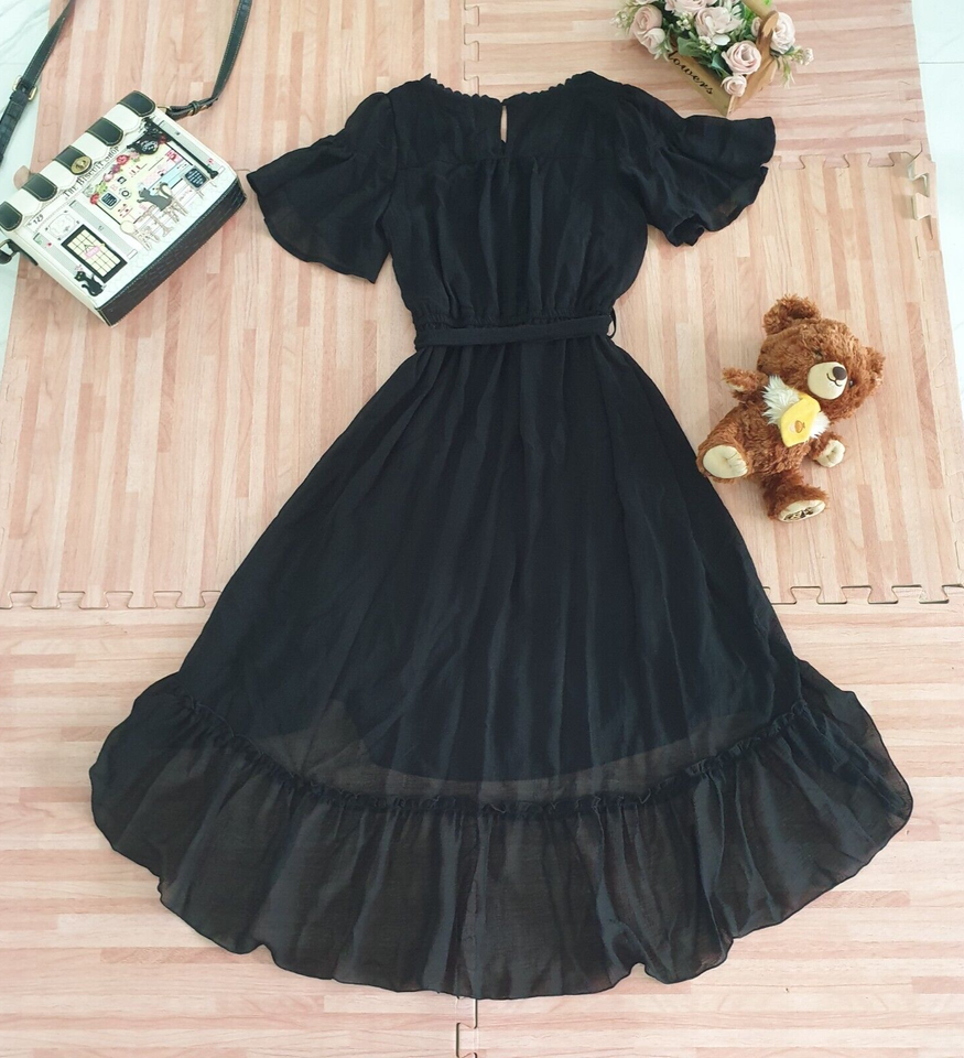 axes femme Women Floral Lace Maxi Dress Lolita Mori Hime Gyaru Tokyo