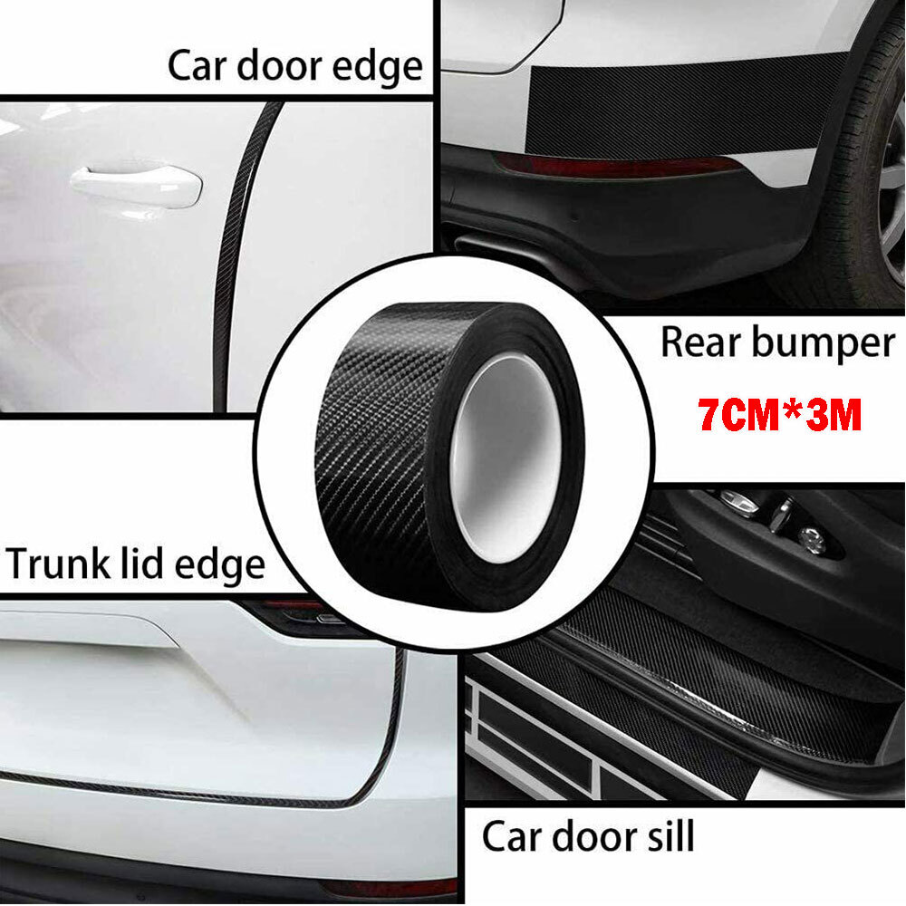 5D Carbon Fiber Car Door Protector Strip Anti-Scratch Tape 7cm 3M