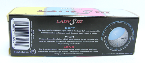 Precept Lady S3 Pearl Colors 3 Golf Balls 3 Pack New Open Box - Picture 3 of 4