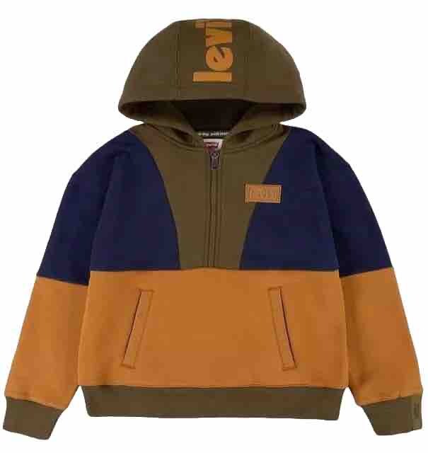 NWT LEVI'S Big Boys Color Blocked Pullover Fleece Hoodie