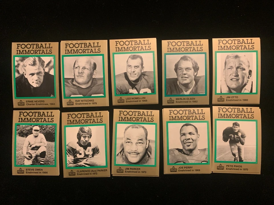 1985-88 Football Immortals Hall of Fame Green Border singles - choose from list - Image 2 of 4