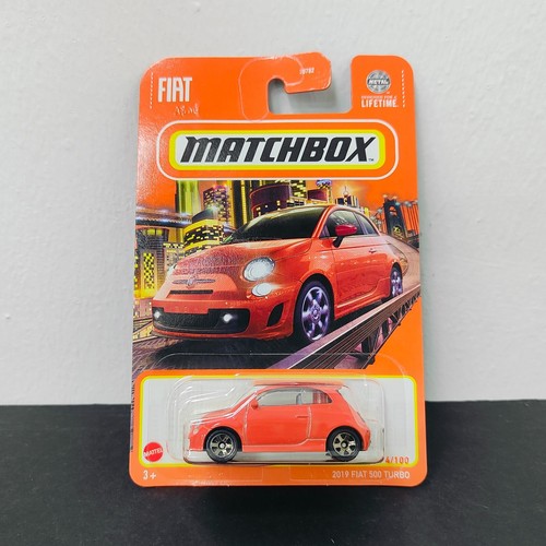 Matchbox Fiat 500 Turbo 2019 – Kleines Sammelauto In Orange – Metallmodell Im Maßstab 1:64